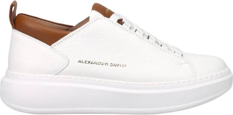 Alexander Smith Wembley Sneakers met Contrastdetails White Heren