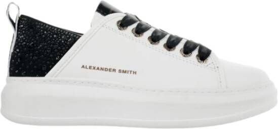 Alexander Smith Wembley Vrouw Wit Zwart Sportieve Elegantie White Dames