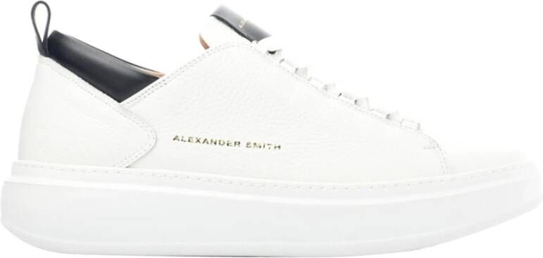 Alexander Smith Sportieve Wit Zwart Leren Sneakers White Heren