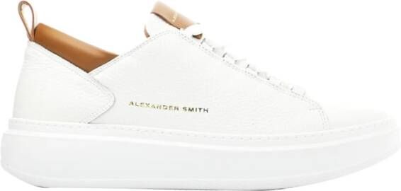 Alexander Smith Wembley White Cognac Sneakers White Heren