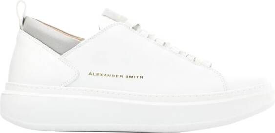 Alexander Smith Wembley Wit Grijs Leren Sneakers White Heren