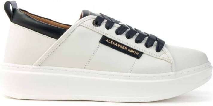 Alexander Smith Eco Wembley Wit Blauw Sneakers White Heren