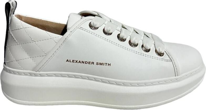 Alexander Smith Wembley Witte Leren Sneakers White Dames