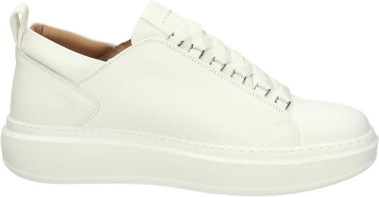 Alexander Smith Wembley Wit Blauw Leren Sneakers White Heren