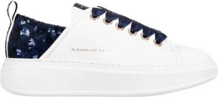 Alexander Smith Wembley Woman White Blue Sneakers White Dames