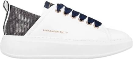 Alexander Smith Wembley Woman White Blue Sneakers White Dames