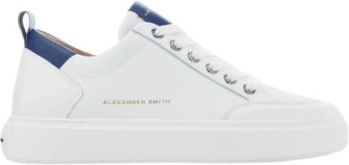 Alexander Smith Wit Blu Sneakers Bond BDM 3301 White Heren