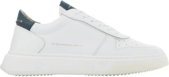 Alexander Smith Wit Donkergroene Sneakers Multicolor Heren