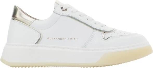 Alexander Smith Wit Goud Harrow Vrouw Sneakers White Dames