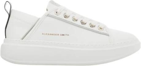 Alexander Smith Wit-Zilver Leren Wembley Sneakers White Heren