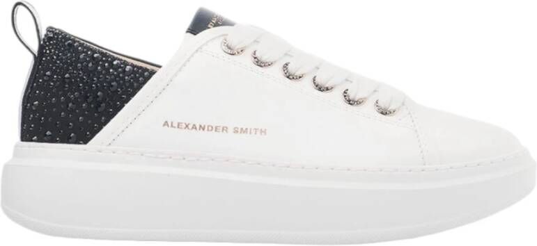 Alexander Smith Witte Zwarte Sneakers voor Vrouwen White Dames