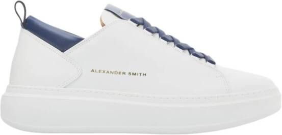 Alexander Smith Witte Blauwe Wembley Sportieve Sneakers Multicolor Heren