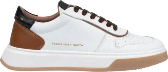 Alexander Smith Witte en Blauwe Sneakers White Heren