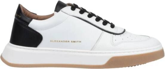 Alexander Smith Witte en zwarte sneakers White Heren