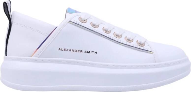 Alexander Smith Witte Iride Peach Sneakers voor Vrouwen White Dames
