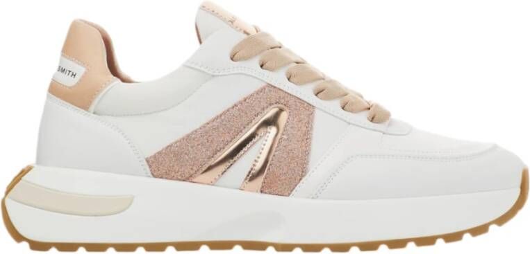 Alexander Smith Witte Koperen Sneaker voor Vrouwen White Dames