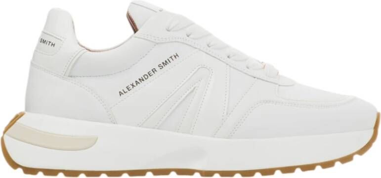 Alexander Smith Witte leren sneaker voor vrouwen White Dames