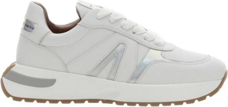 Alexander Smith Witte Leren Sneaker White Dames