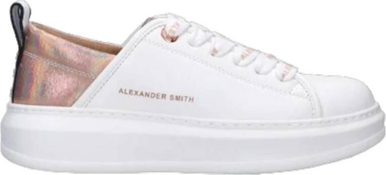 Alexander Smith Witte Multicolor Leren Sneaker Multicolor Dames