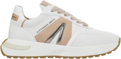 Alexander Smith Witte Nude Runner Sneakers Multicolor Dames