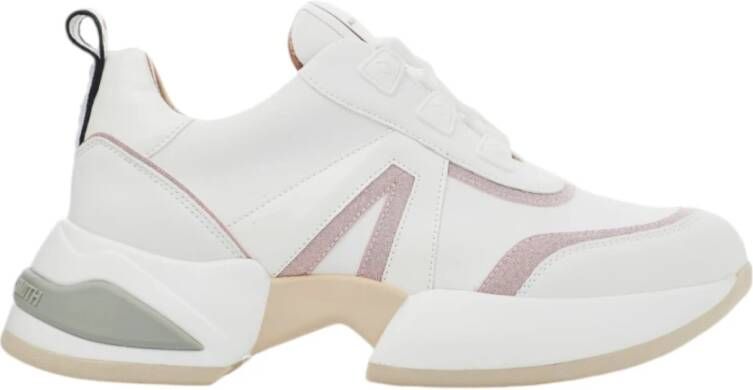 Alexander Smith Witte Roos Marmer Sneakers voor Vrouwen White Dames