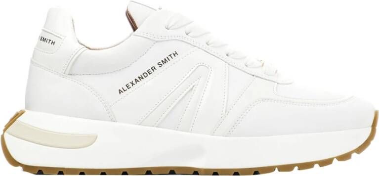 Alexander Smith Witte leren sneaker voor vrouwen White Dames