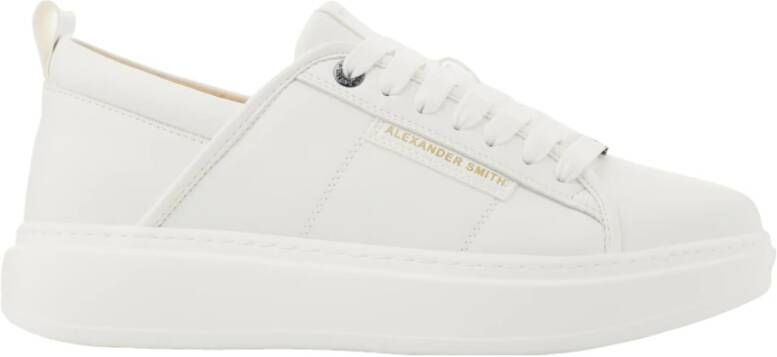 Alexander Smith Witte Vegan Leren EcoWembley Sneakers White Heren