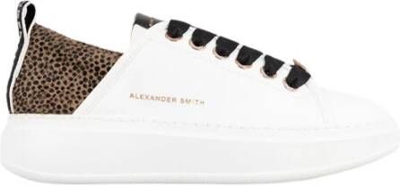 Alexander Smith Witte Zand Sportieve Elegantie Sneakers White Dames