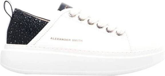 Alexander Smith Witte Zwarte Sneakers voor Vrouwen White Dames