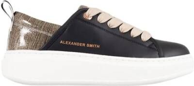 Alexander Smith Zwart Goud Eco Wembley Dames Sneakers Black Dames