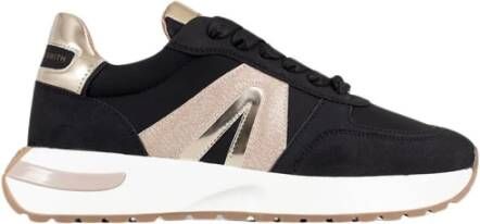 Alexander Smith Zwart Goud Runner Sneakers Black Dames