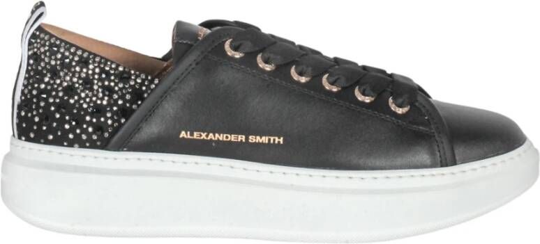 Alexander Smith Zwarte Geweven Sneakers Black Dames