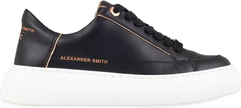 Alexander Smith Zwarte Greenwich Dames Sneakers Black Dames