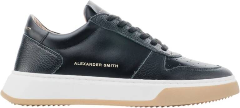 Alexander Smith Zwarte Harrow Man Sneakers Black Heren