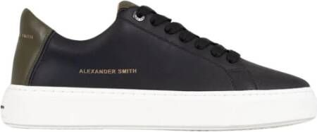 Alexander Smith Zwarte Militaire Stijl Sneakers Black Heren