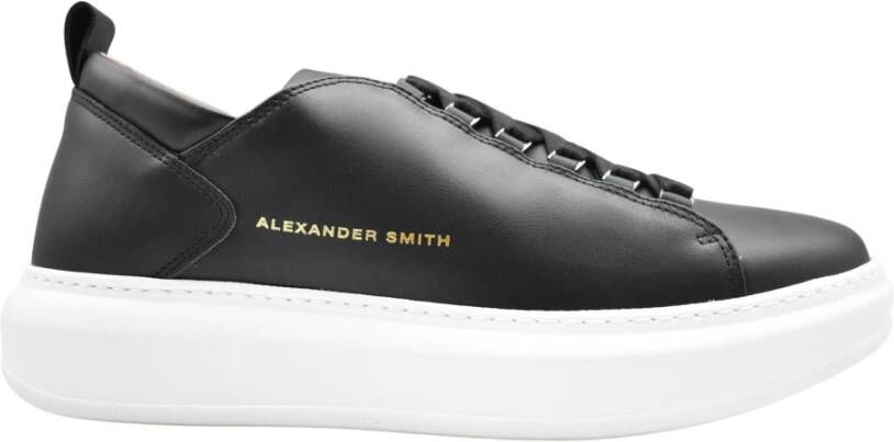 Alexander Smith Zwarte Veterschoenen Heren Aw23 Zwart Heren