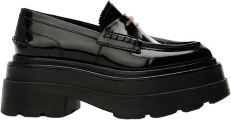 Alexander wang Punk-geïnspireerde Platform Loafers in Zwart Leer Black Dames