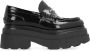 Alexander wang Punk-geïnspireerde Platform Loafers in Zwart Leer Black Dames - Thumbnail 4