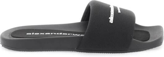 Alexander wang Logo Strap Rubber Slippers Black Dames