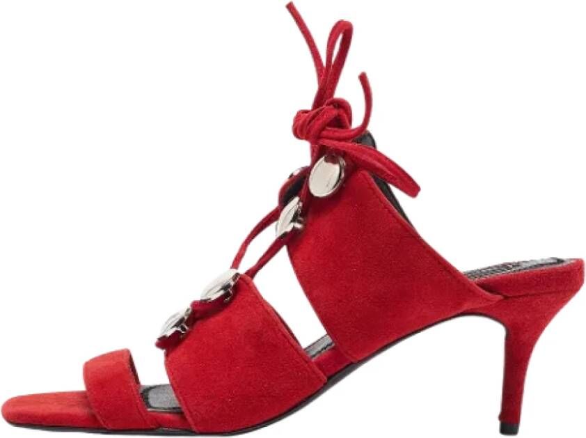 Alexander Wang Pre-owned Suede sandals Red Dames