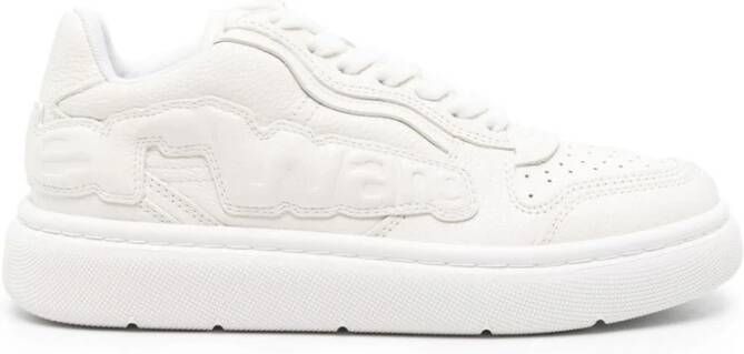 Alexander wang Witte Leren Sneaker met Geperforeerde Neus White Heren