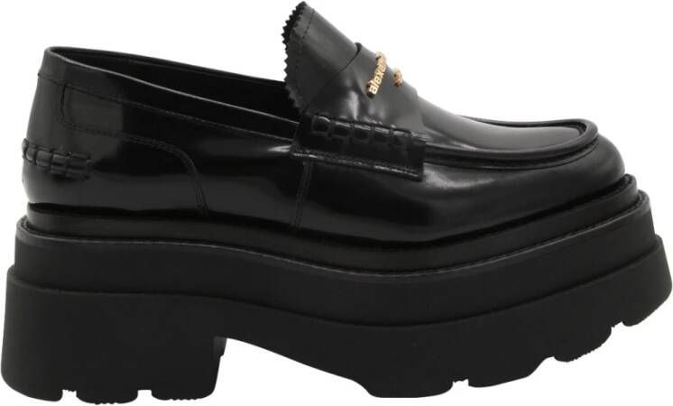 Alexander wang Punk-geïnspireerde Platform Loafers in Zwart Leer Black Dames