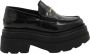 Alexander wang Punk-geïnspireerde Platform Loafers in Zwart Leer Black Dames - Thumbnail 1