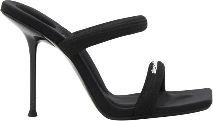 Alexander wang Zwarte Nylon Julie Stiletto Sandalen Black Dames