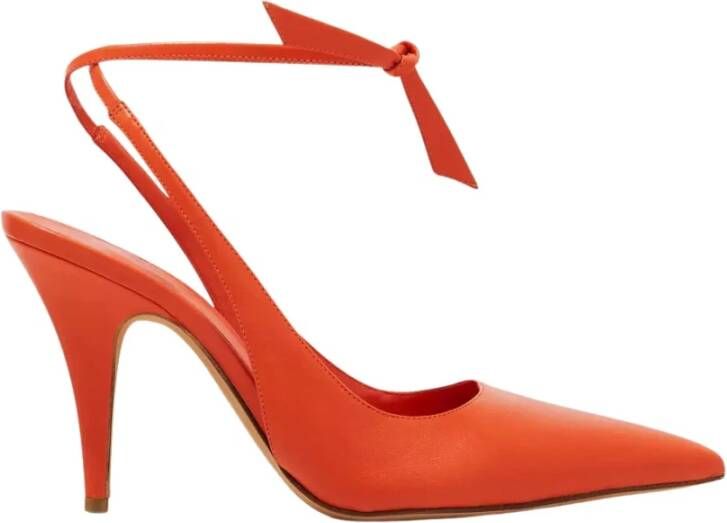 Alexandre Birman Oranje Slim Clarita Hoge Hak Sandalen Orange Dames