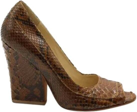 Alexandre Birman Pre-owned Leather heels Brown Dames