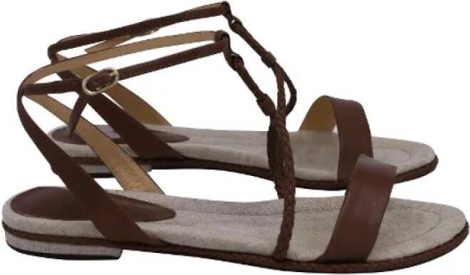 Alexandre Birman Pre-owned Leather sandals Brown Dames