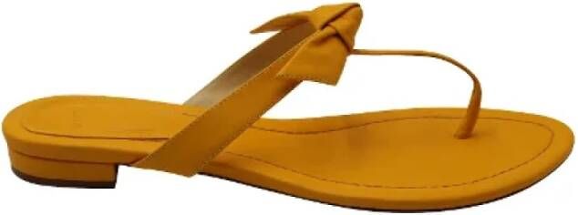 Alexandre Birman Pre-owned Leather sandals Yellow Dames