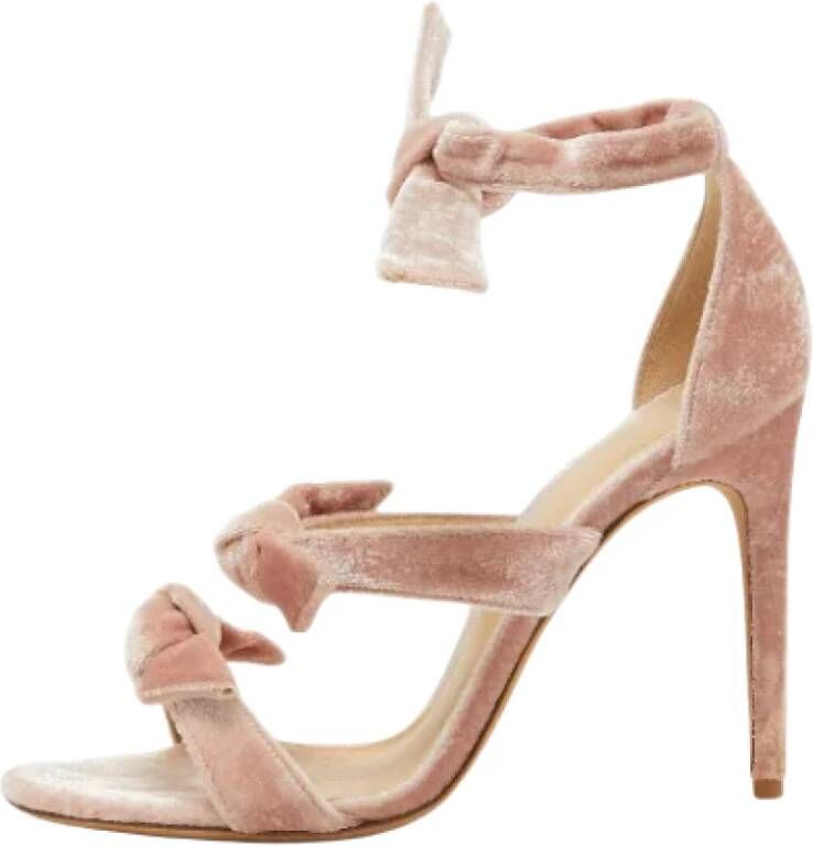 Alexandre Birman Pre-owned Velvet sandals Pink Dames