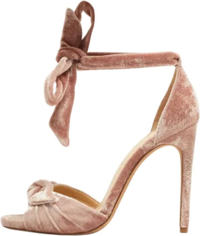 Alexandre Birman Pre-owned Velvet sandals Pink Dames